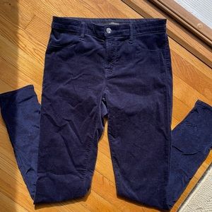 J Brand Super Skinny Velvet stretchy jeans.